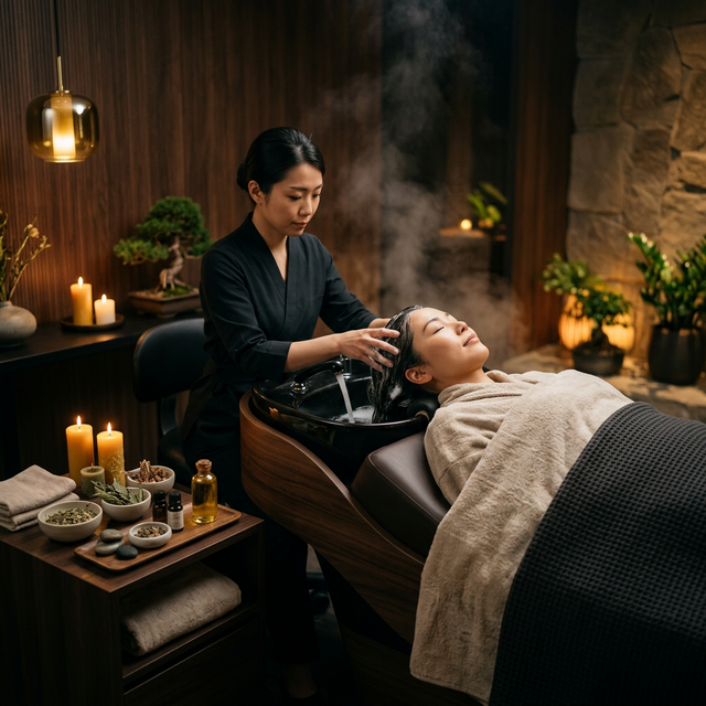 Ambiente relajante de Anma Head Spa